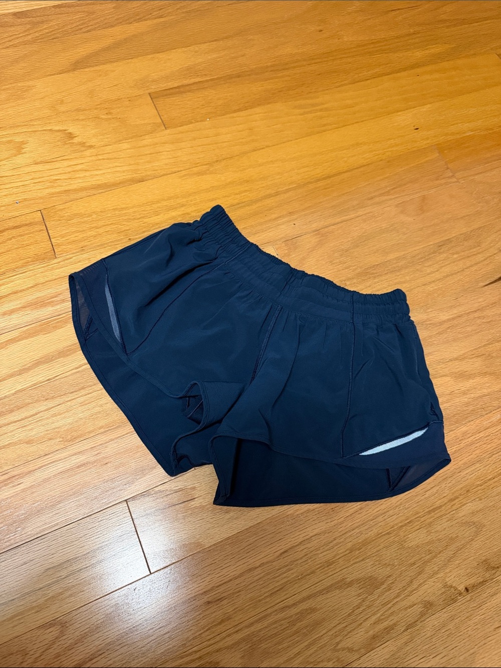 Navy Lululemon hotty hot shorts